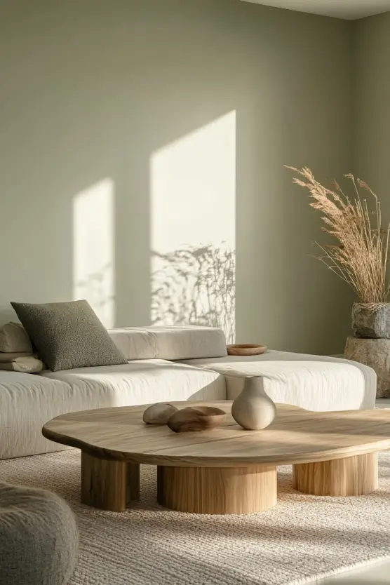 Zen Sage Green Living Room