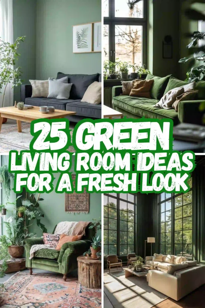 25 Green Living Room Ideas For A Fresh Look