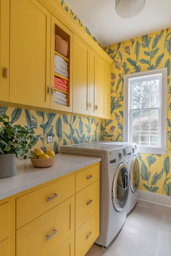 Yellow Laundry Room Ideas