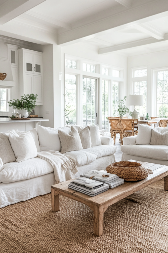 White Slipcovered Furniture