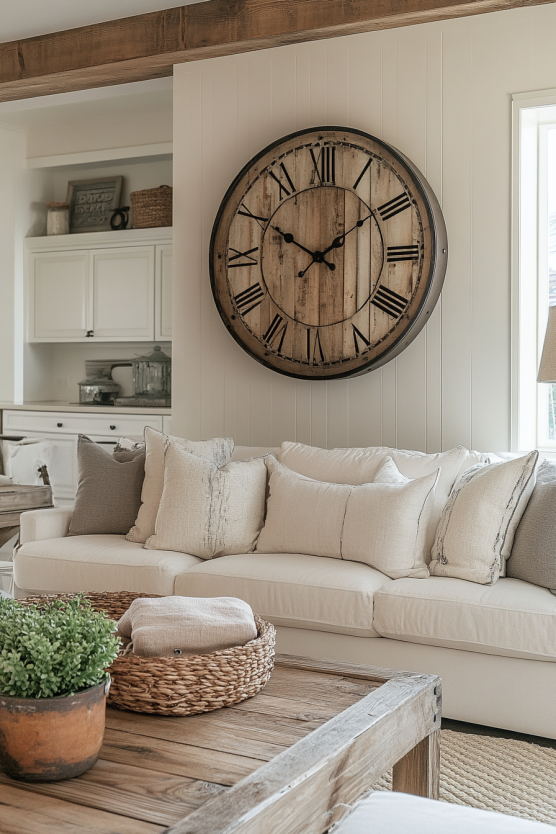 Large Rustic Clock