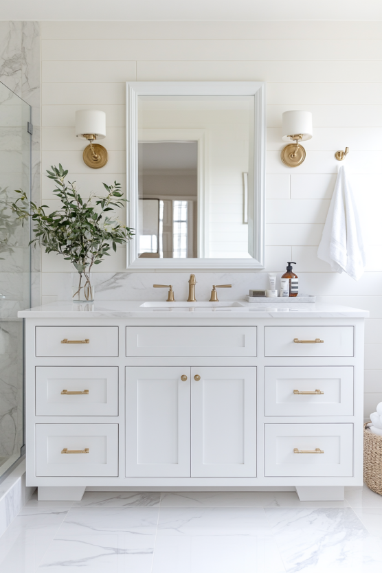 Marble Top Bathroom Vanity