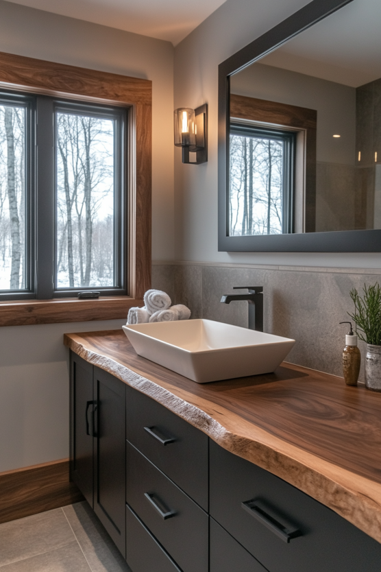 Wood Countertop Bathroom Vanity