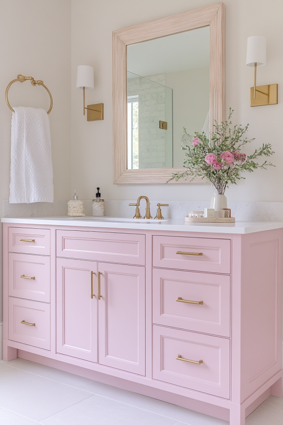 Pink Vanity Unit Bathroom